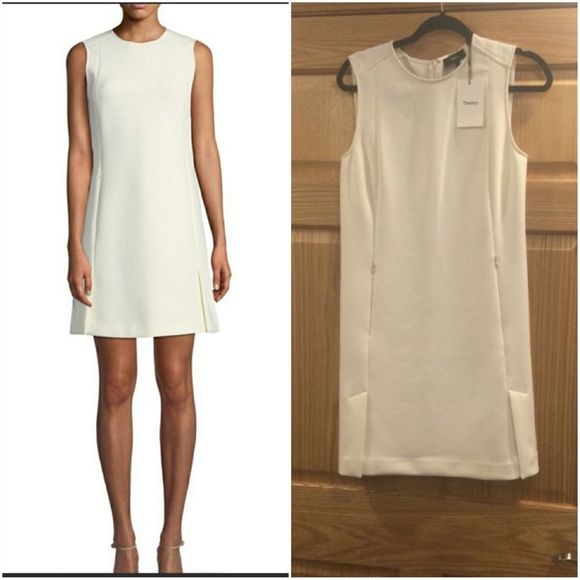 Theory Dresses & Skirts - Theory Vent Front Canton Bi Strech Shift Dress